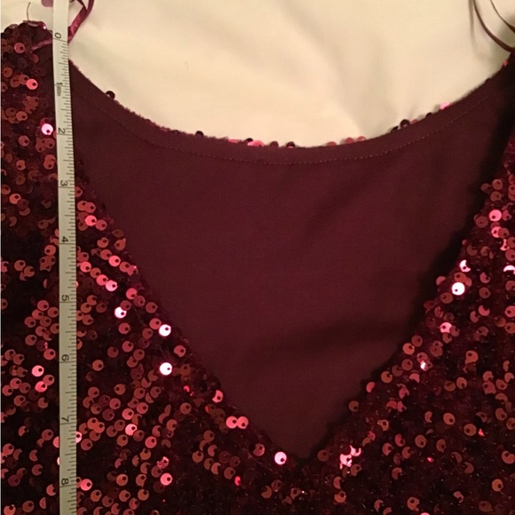 Boohoo Cranberry red sequins dress - Picture 10 of 10
